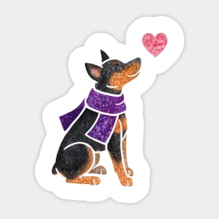 Watercolour Miniature Pinscher Sticker